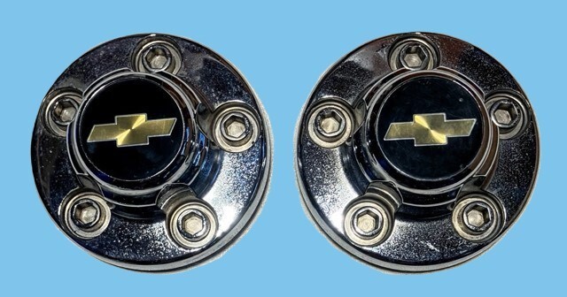 Set of 2 Chevy 1500 Chrome 5-Lug Wheel Center Caps 15545325