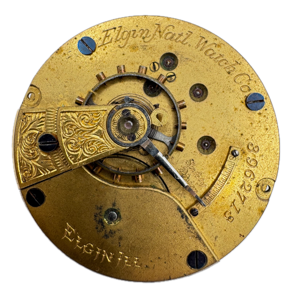 Antique 1890 Elgin 11 Jewel Hunter Pocket Watch Movement 10s USA