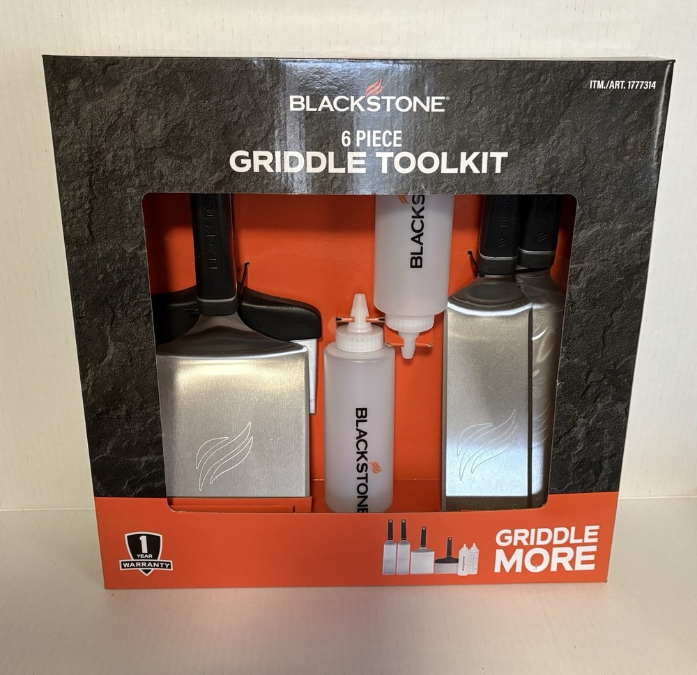 BLACKSTONE 6-Piece Griddle Tool Kit – New BBQ Grill Accessories Set