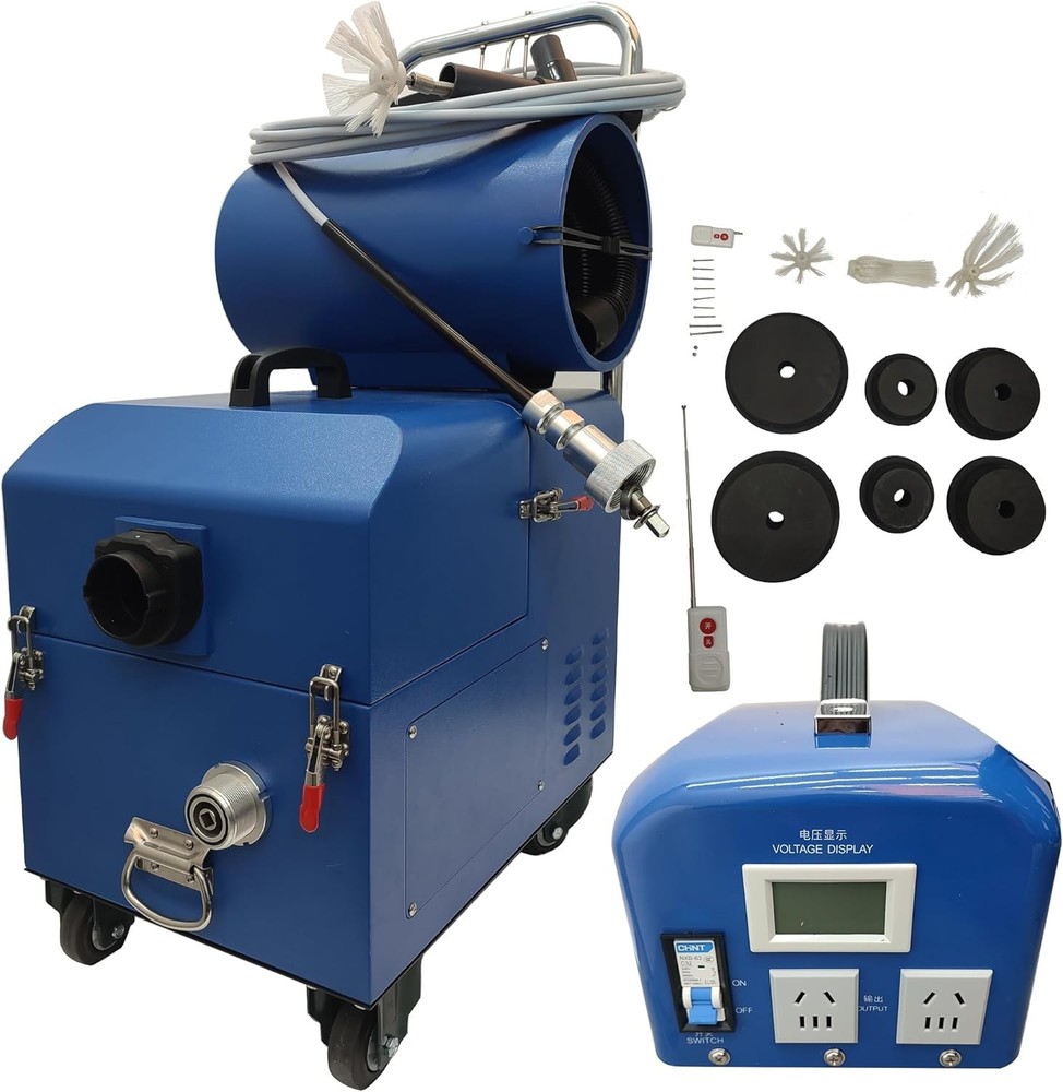 110V Air Duct Cleaning Machine, Duct Sweeping Suction Cleaner w/Transformer