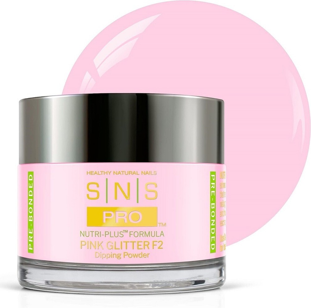 SNS Nail Dipping Powder Pink Glitter F2 2oz