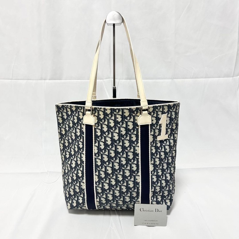 Christian Dior Trotter No1 PVC Tote Bag Preowned All-Over Pattern