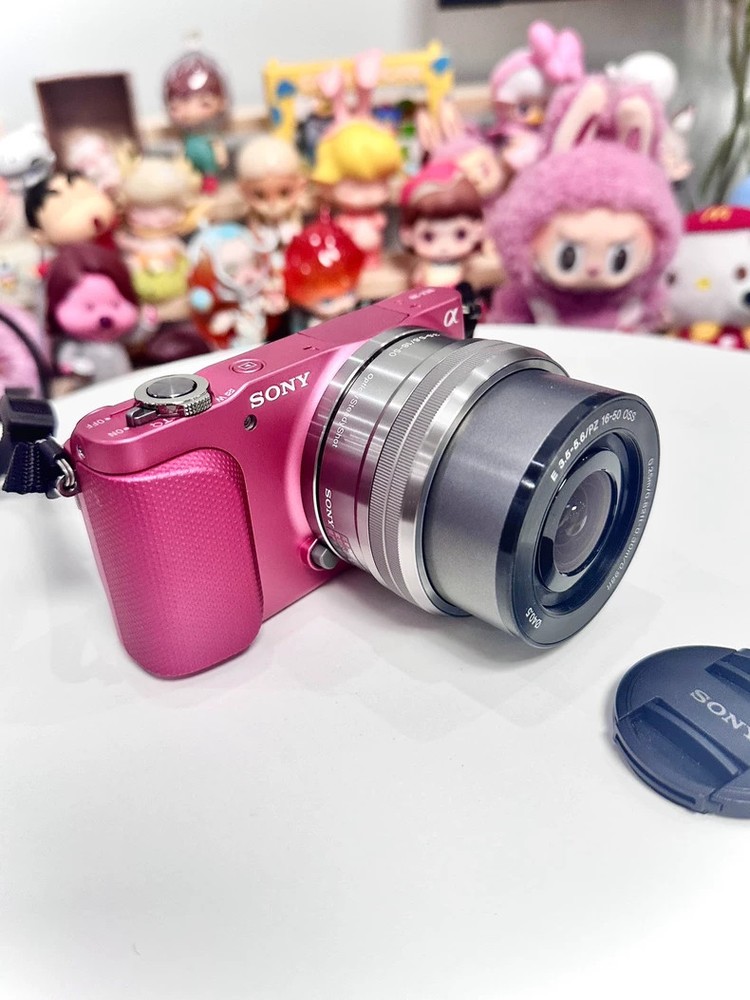 Sony Alpha NEX-3N 16.1 MP 16-50mm F/3.5-5.6 PZ OSS Lens  Pink Wi-Fi English