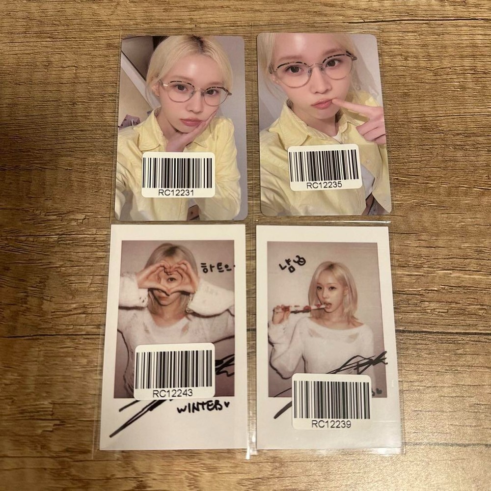 aespa armageddon kms winter instax china limited edition photocard set of 4