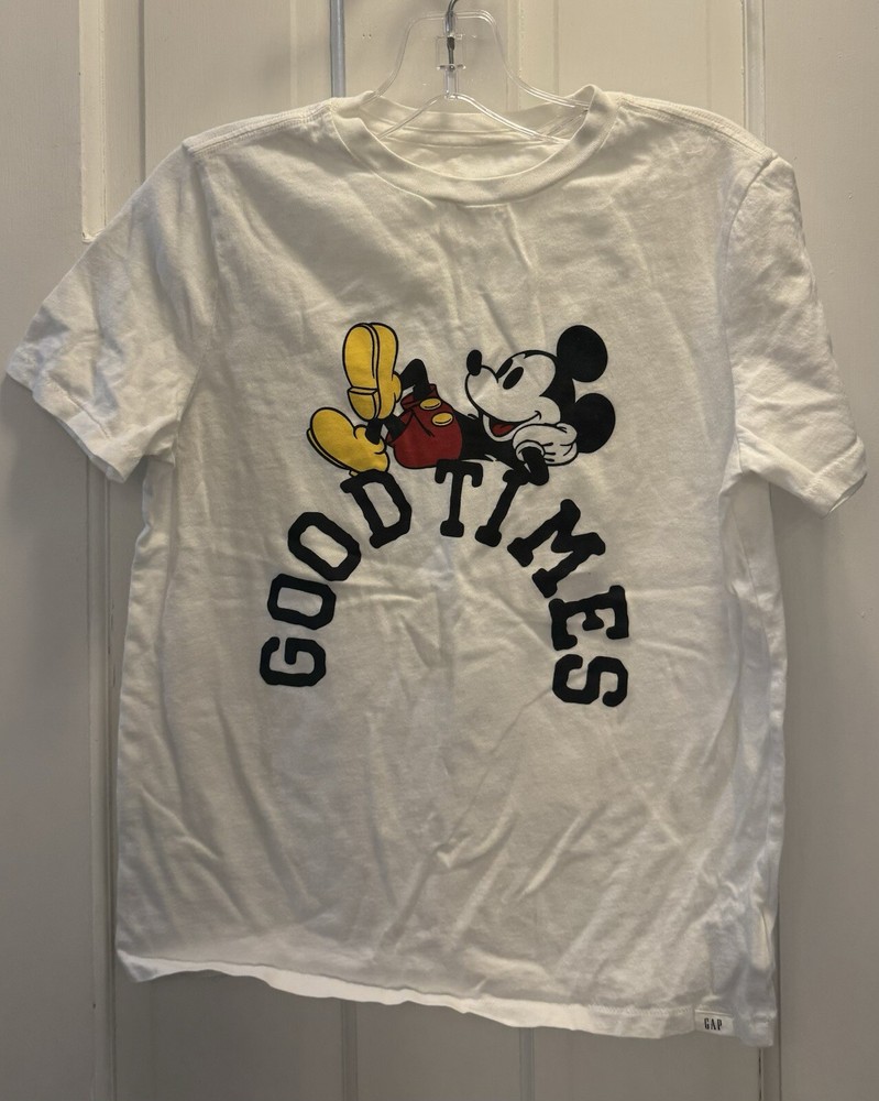 Gap Kids Disney White Mickey T Shirt Size Medium
