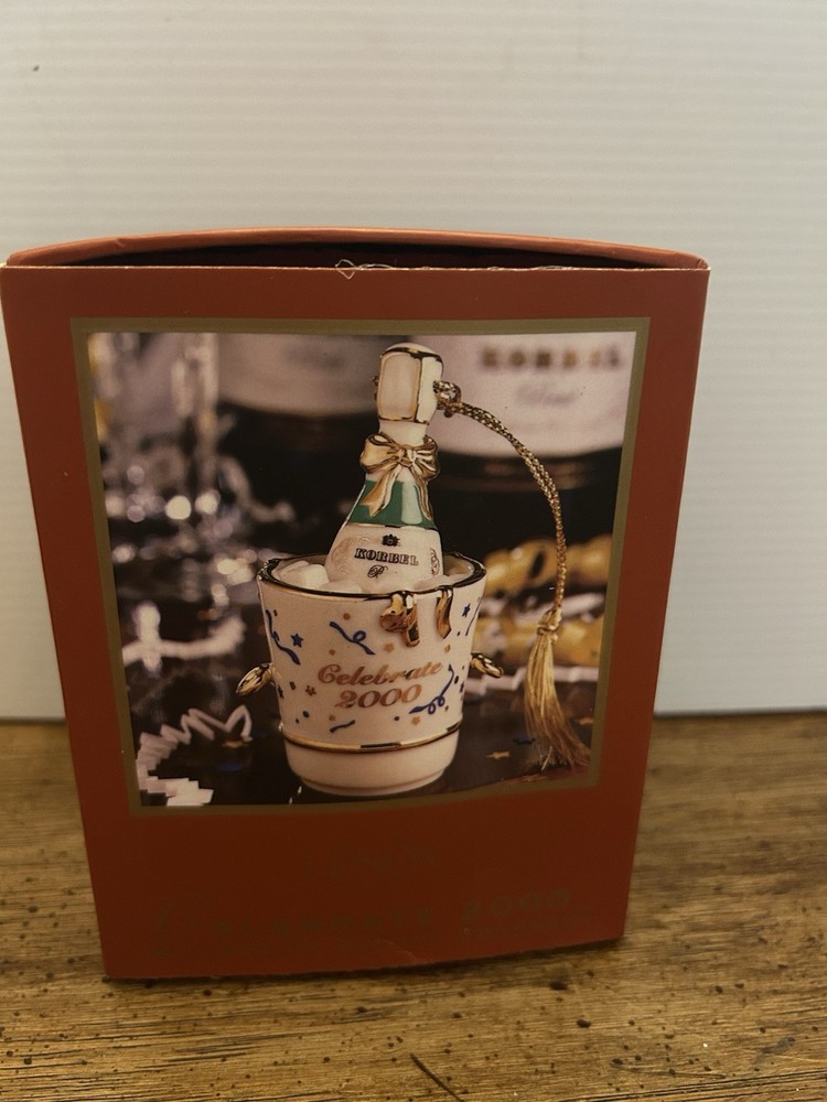 Lenox Vintage 2000 Millennium Edition Champagne Bucket Ornament