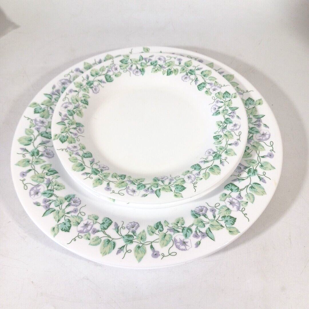 Martha Stewart Everyday MORNING GLORY Dinner + Salad Plates Lot of 6
