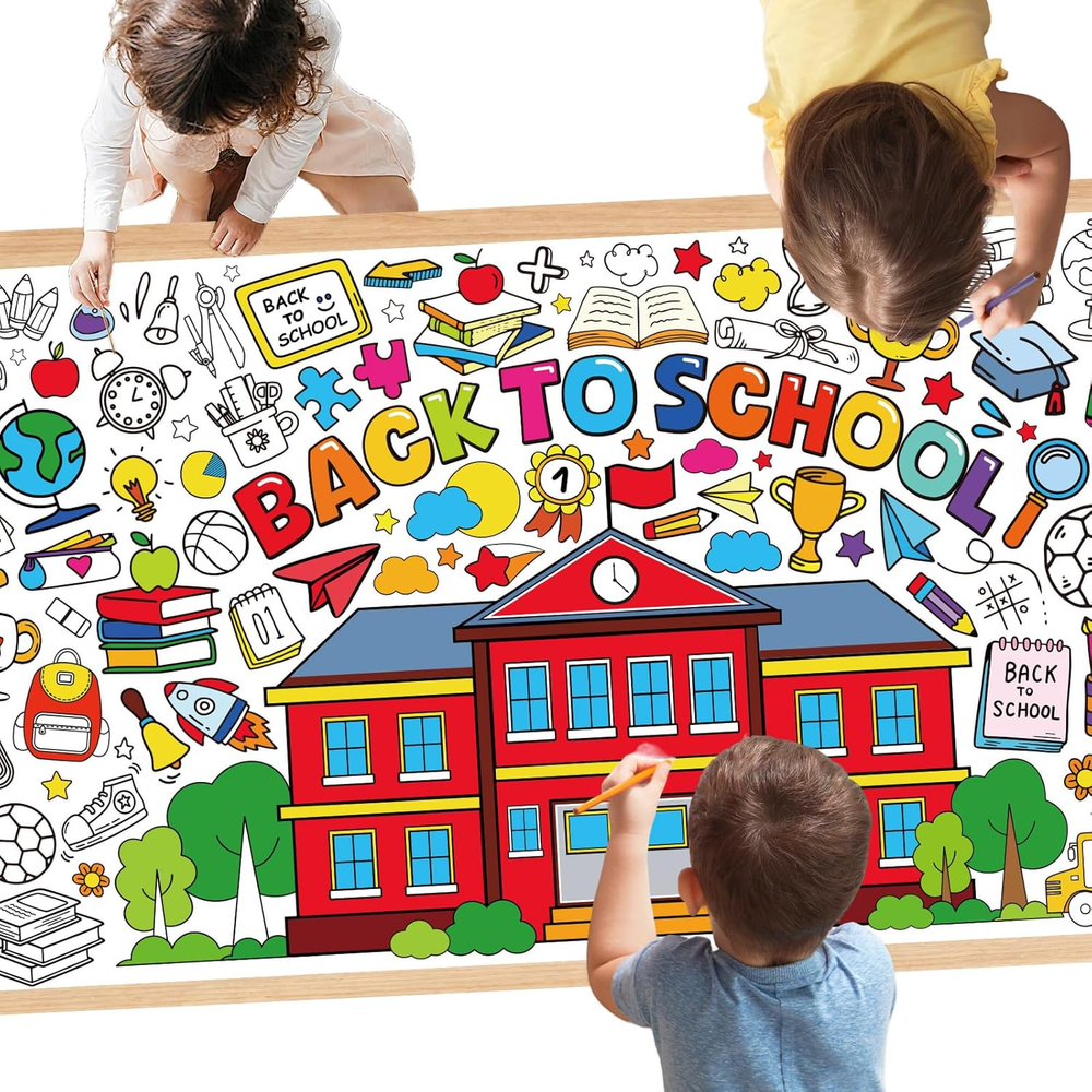 Back to School Party Decorations - 29.5 X 71 Inch Welcome Back to School Giant C-image