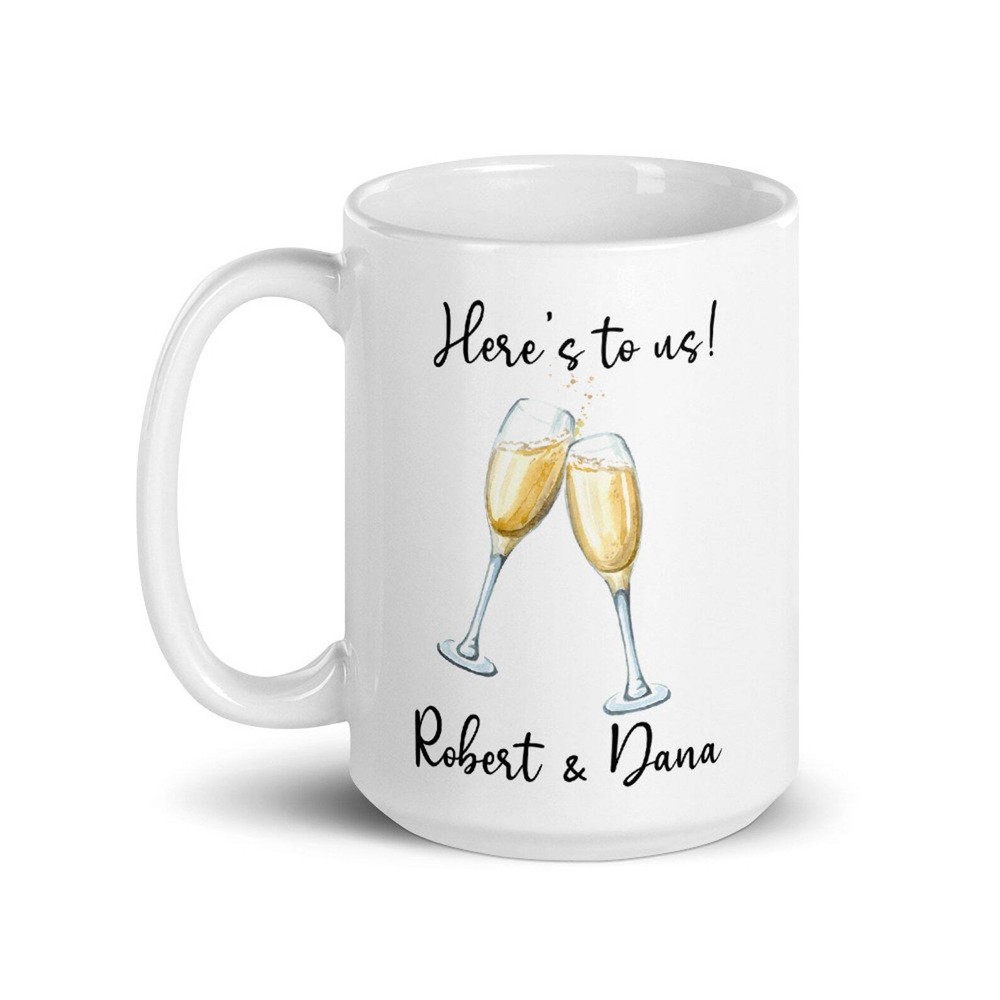 Custom Mug Newlywed Gift Wedding Gift Champagne Housewarming Gift Personalized