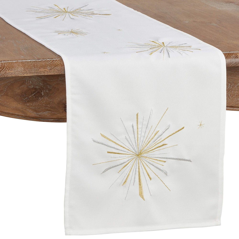 Starburst Pattern Long Dining Table Runner for Elegant Decor