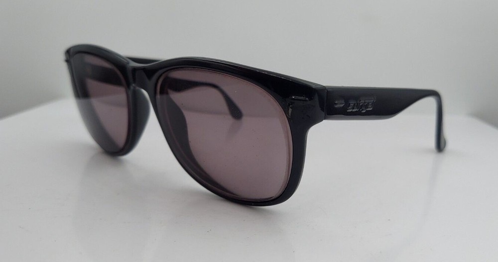 Vintage Sunjet 5244 Black Oval Sunglasses Austria FRAMES ONLY