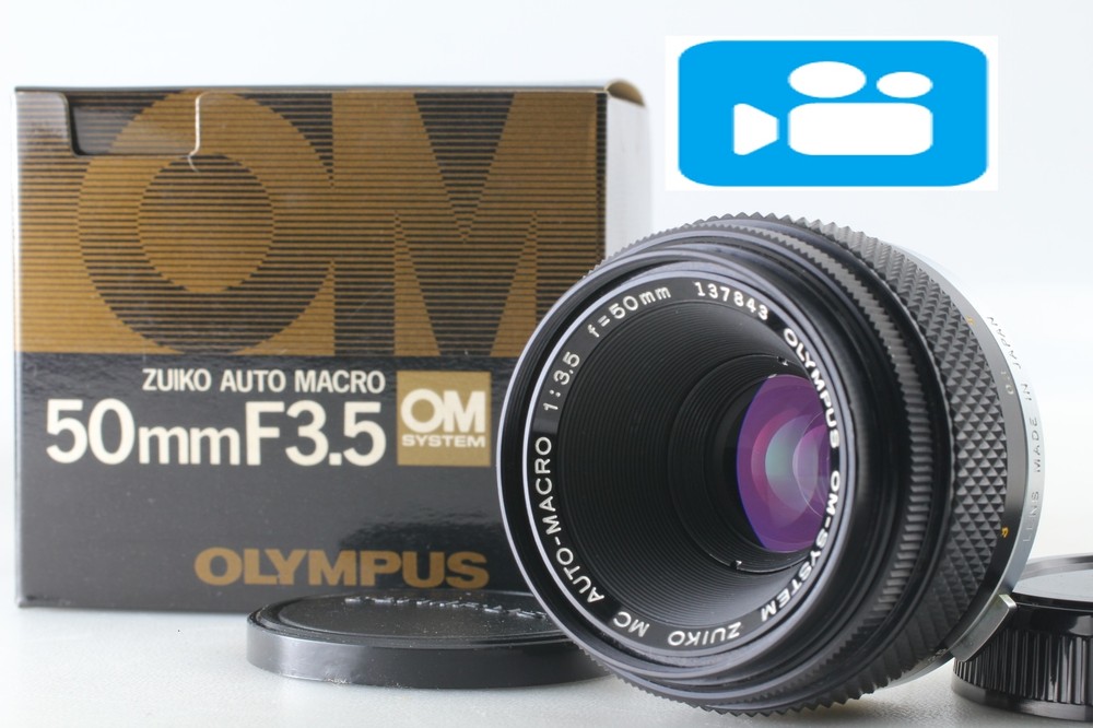 🎦VIDEO👀[Exc+5] Olympus OM-System Zuiko MC Auto-Macro 50mm f3.5 From JAPAN