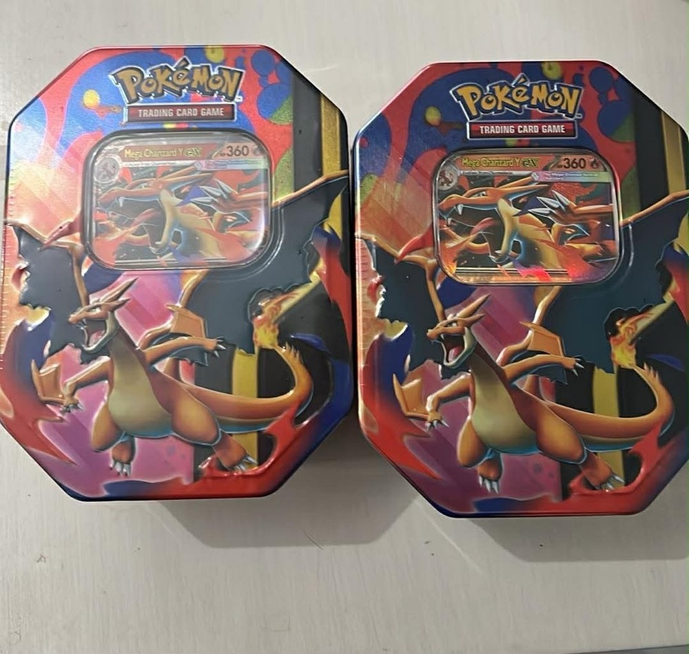 Mega Charizard X and Y Tins Sealed 2026 Pokemon TCG Phantasmal Flames