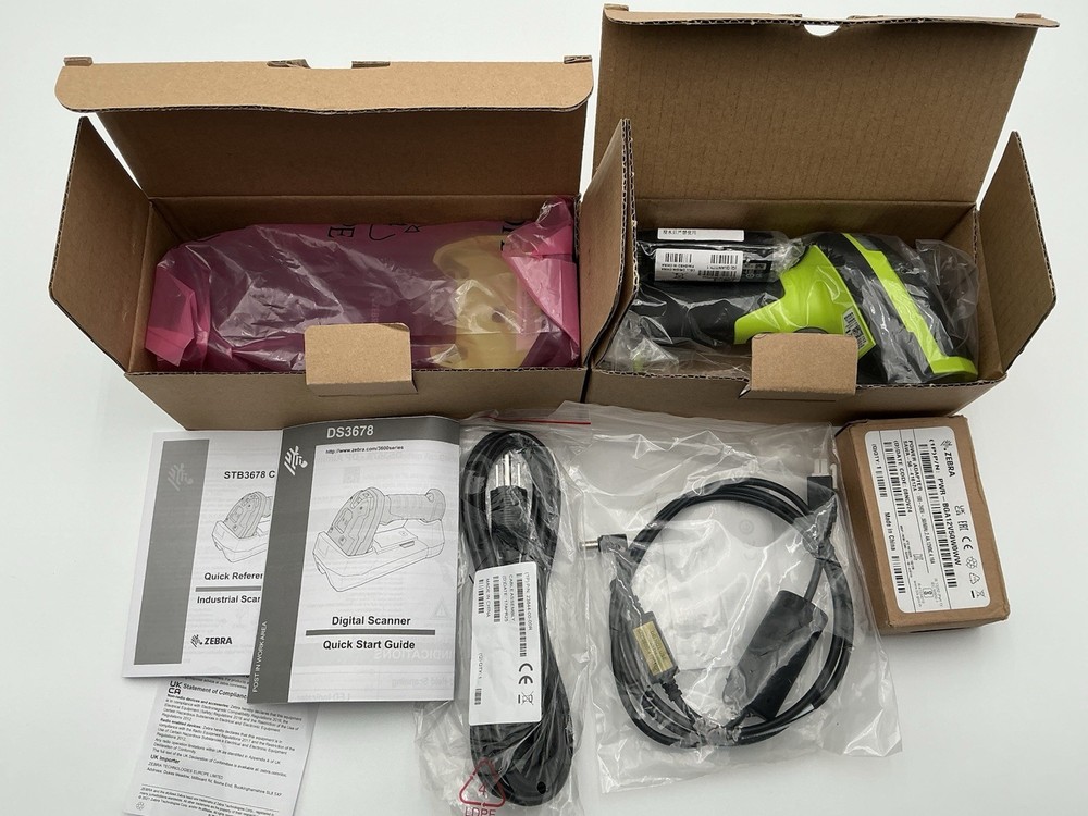 NEW! Zebra DS3678-DP2F003VZWW Barcode Scanner DS3678-DP2F003VZWW Complete Kit