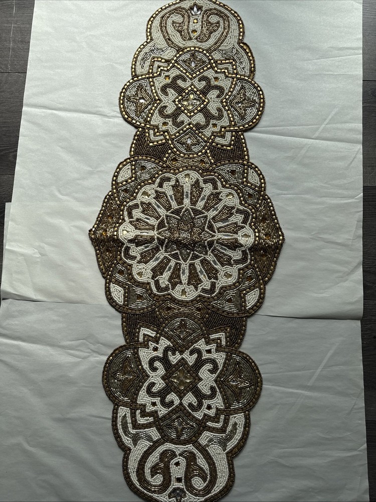 Beaded Table Runner 36x13 Inches Elegant Pier 1 Home Decor