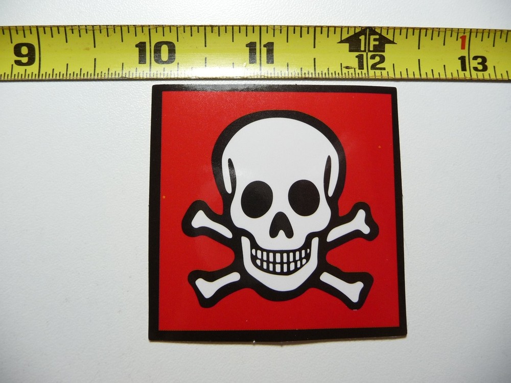 Jolly Roger Skull Teeth Sticker Decal for Laptop Skateboard Window Art