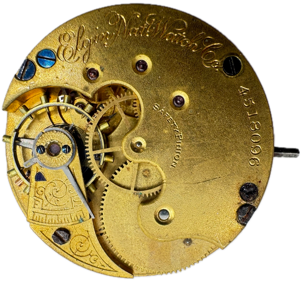 Antique 1892 Elgin 11 Jewel 6s Hunter Pocket Watch Movement 94 USA