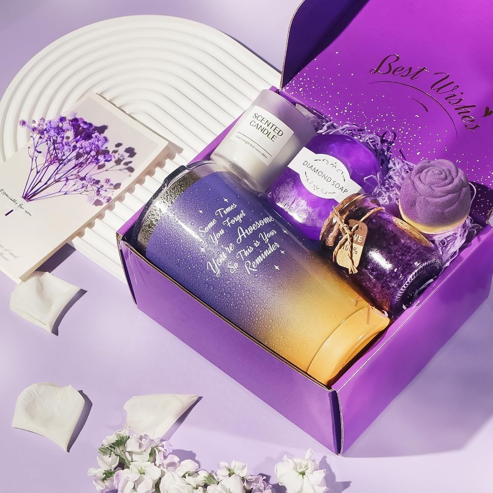 Valentine Elegant Self Care basket-Unique Gift Relaxing Love Quotes Reminder