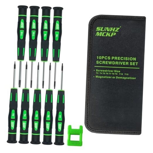 10Pcs Magnetic Torx Screwdriver Set for Precision Small Star Bits