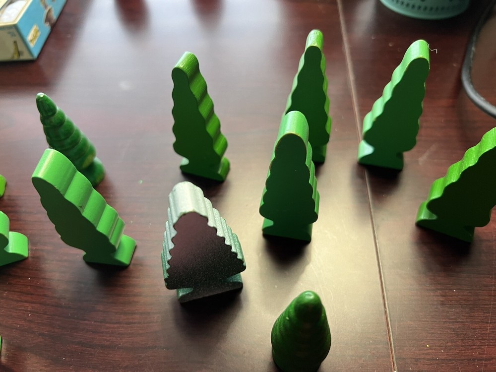 Wooden train Miscellaneous Lot Of 15 Toy Trees