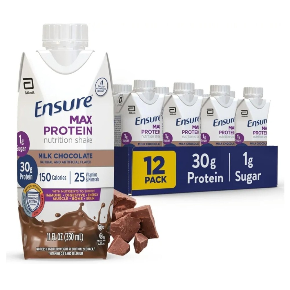 Ensure Max Protein Shake Milk Chocolate Ready to Drink  30g Protein 11 fl oz 12
