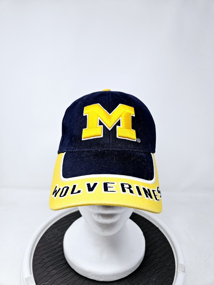 Vintage Michigan Wolverines Y2K Strapback Hat Used Condition FAST SHIPPING