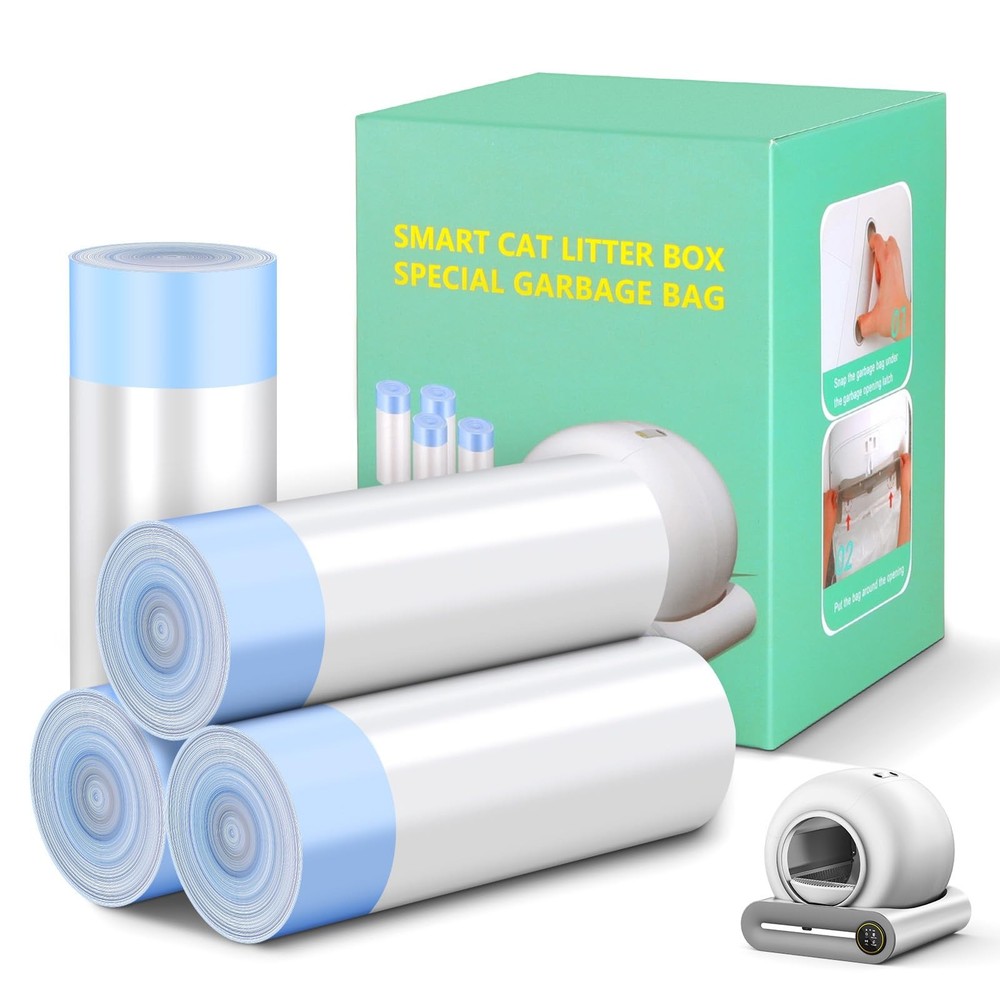 80 Count Cat Litter Bags, Self Cleaning Litter Box Liners, 18.2 x 18.2 inches...