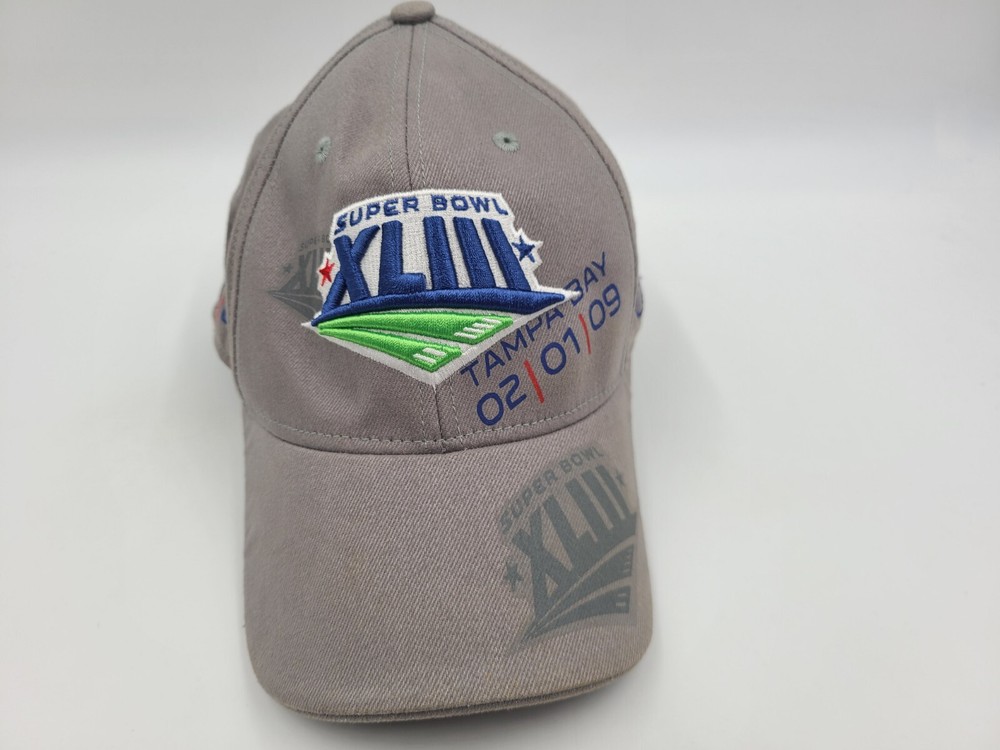 Super Bowl XLIII Reebok Flex Fitted Gray Hat for Steelers Cardinals Men NFL Fans