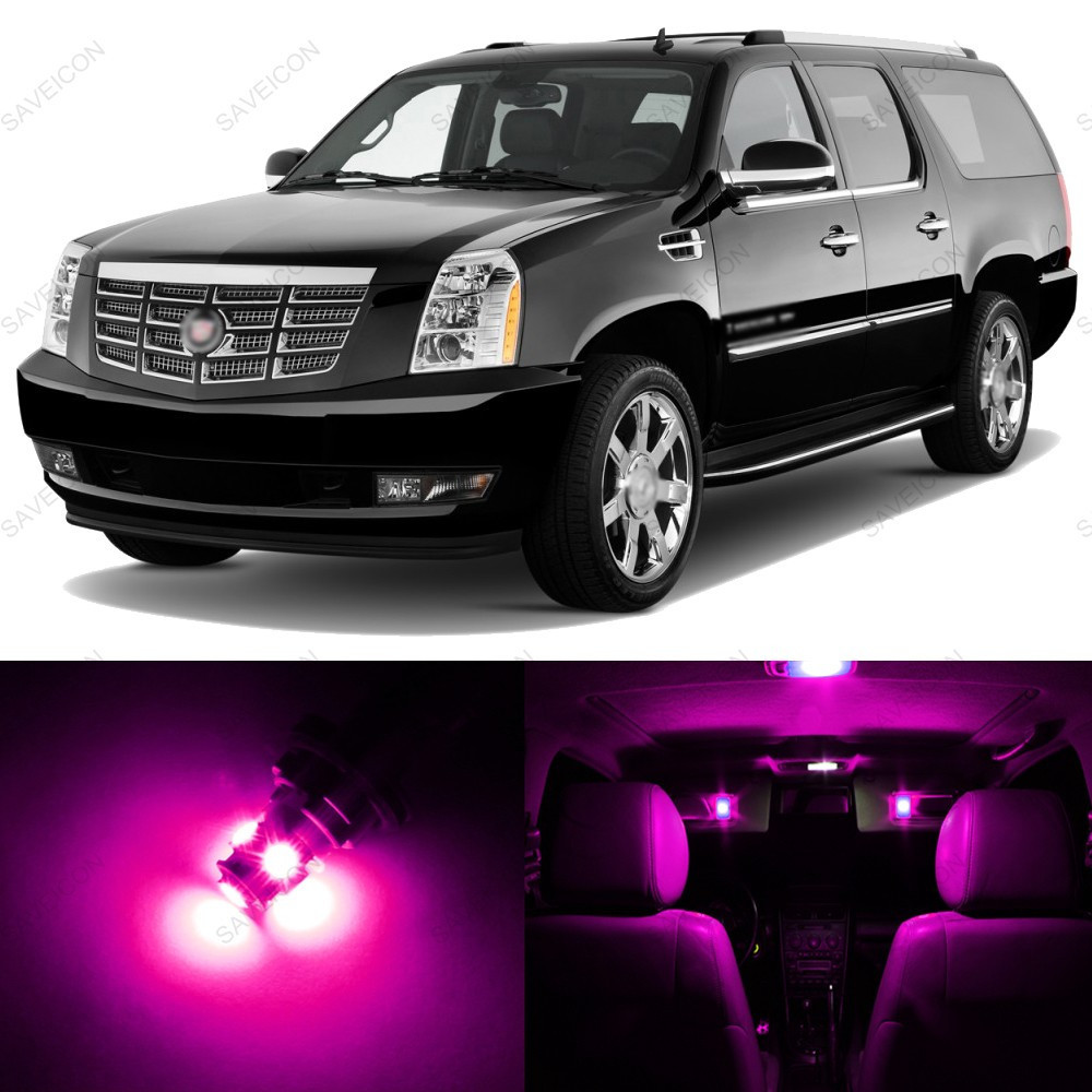 16 x Pink LED Interior Light Package For 2007 - 2014 Cadillac Escalade + TOOL