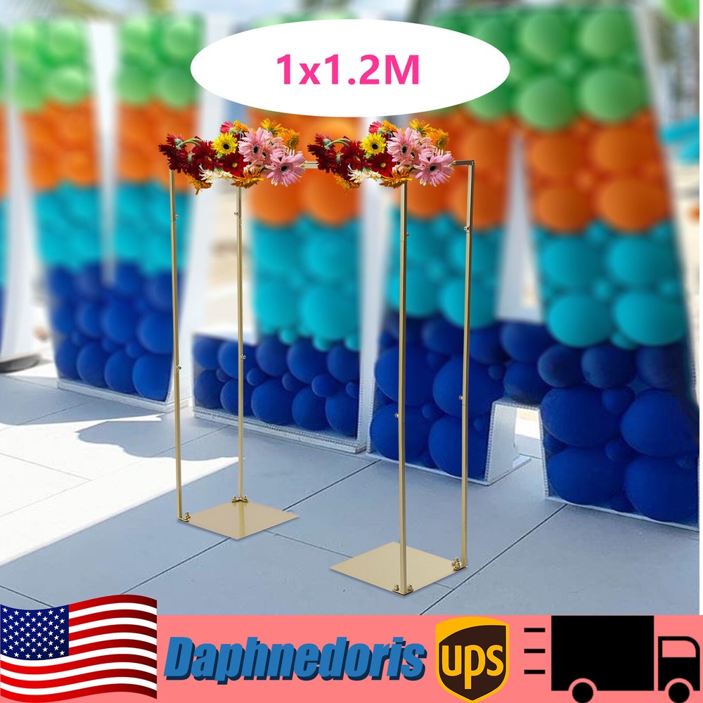 Golden Metal Wedding Arch Stand 1.2M for Party Decorations