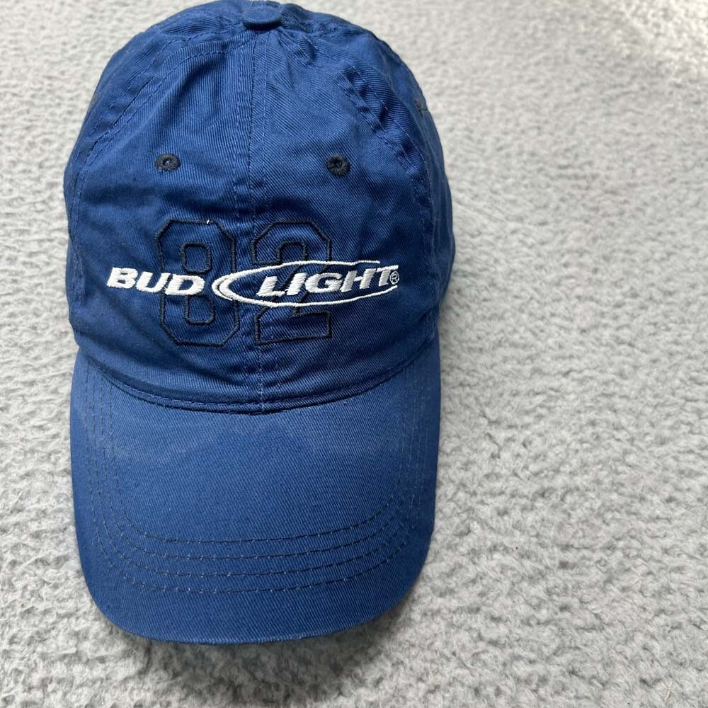 Bud Light Beer Hat Men Baseball Cap One Size Bud Light Color Distressed Strapbac