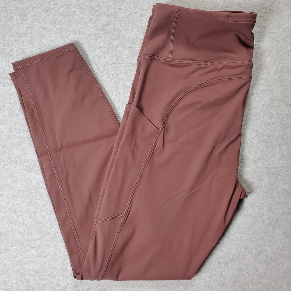Vuori Womens Stride Leggings in Chestnut - Medium Size