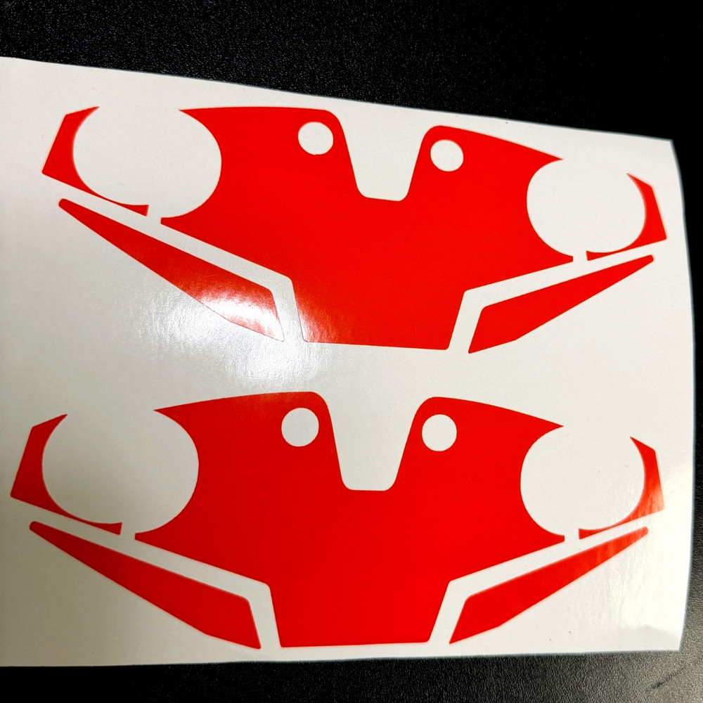 x2 Vinyl Rear Parking Brake Decals Corvette C8 2020 21 22 23 24 2025 Gloss Red