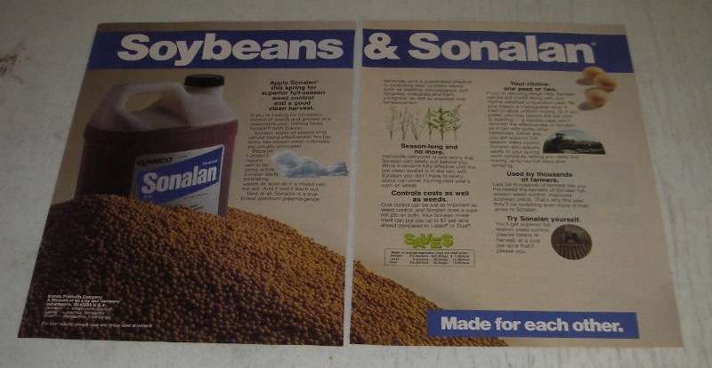 1986 Elanco Sonalan Ad - Soybeans & Sonalan
