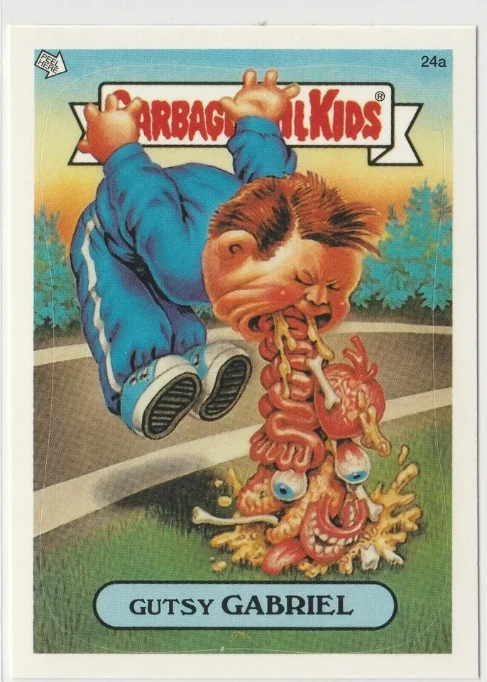 Gutsy Gabriel GPK 2003 All-New Series 1 ANS1 Garbage Pail Kids #24a