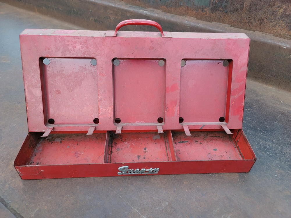 Vintage Snap On Electrical Tester Tool Caddy Box Handle Carrier Rack Tray Holder