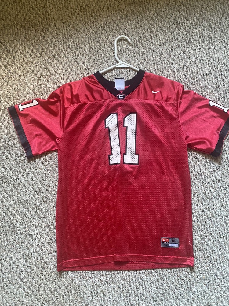 VTG Nike #11 Georgia Bulldogs Y2K NCAA Jersey Sz Small Dawgs