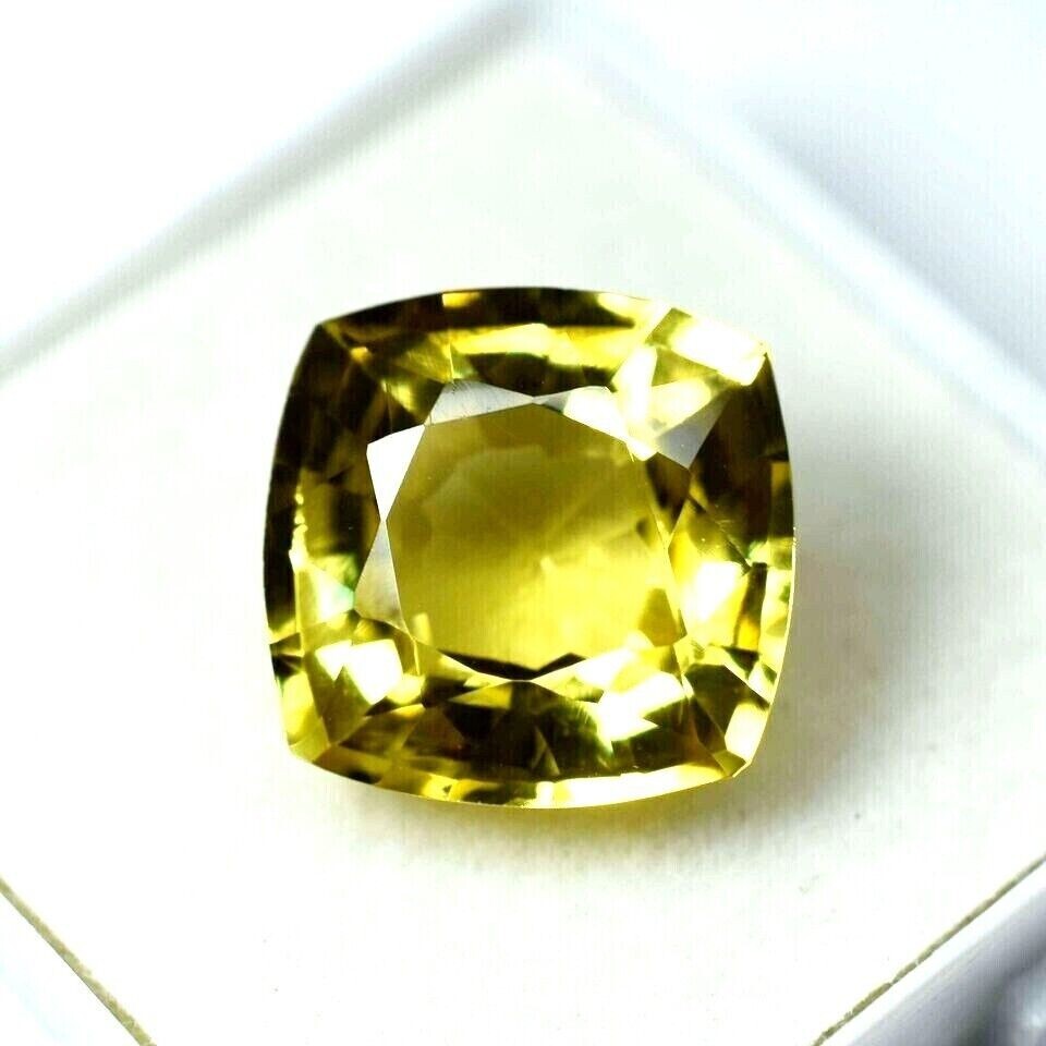 Natural Yellow Sapphire Gemstone Certified Cushion Cut 9-10Ct Ceylon