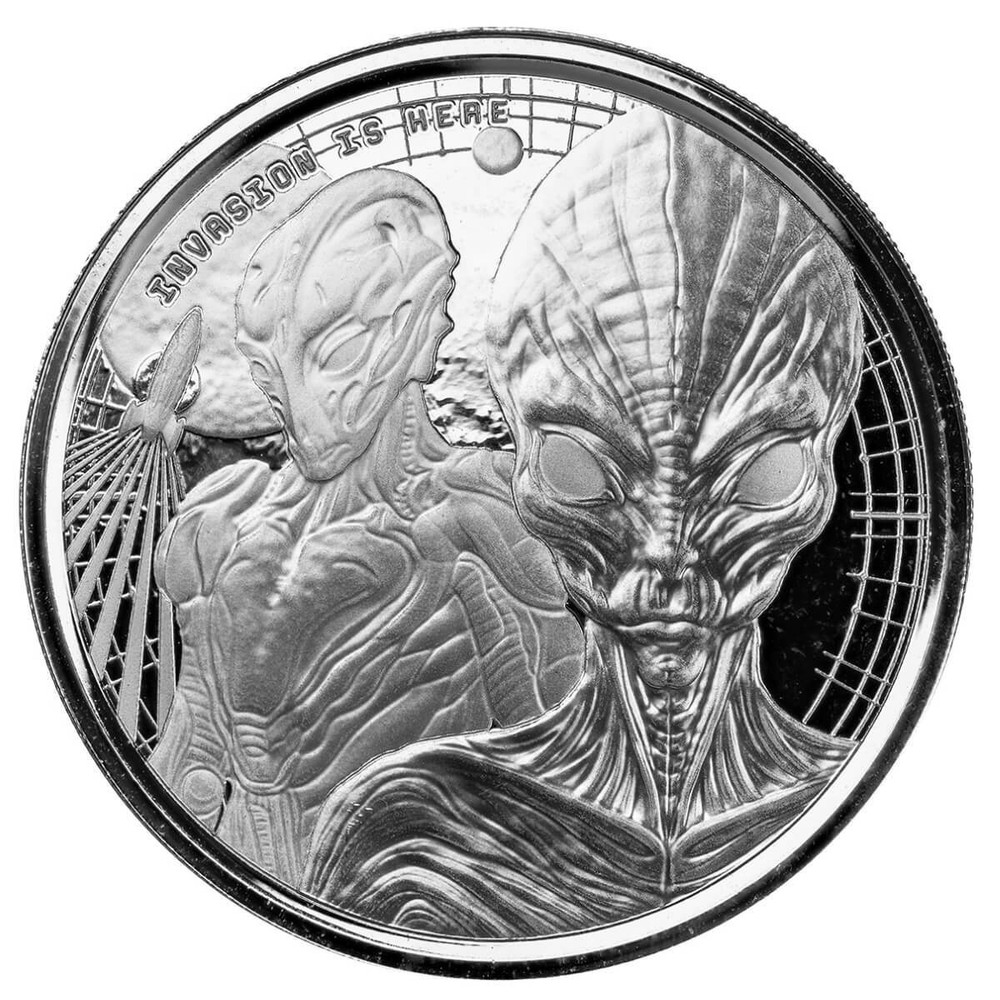 2023 Ghana Alien Invasion 1 oz Silver Proof Like Coin