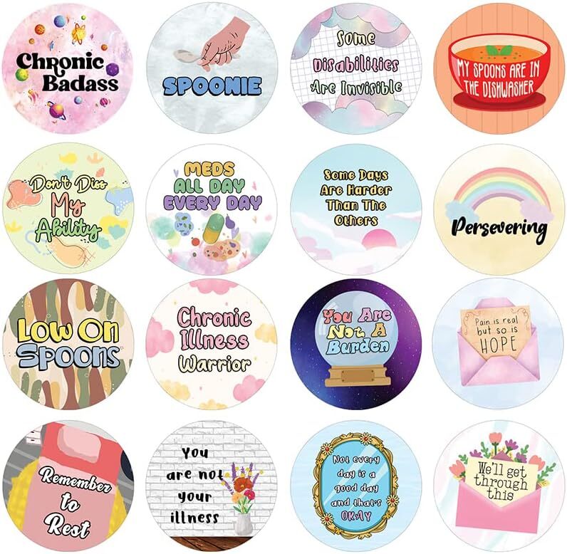 Chronically Cute Stickers (5 Sets X 16 Designs)