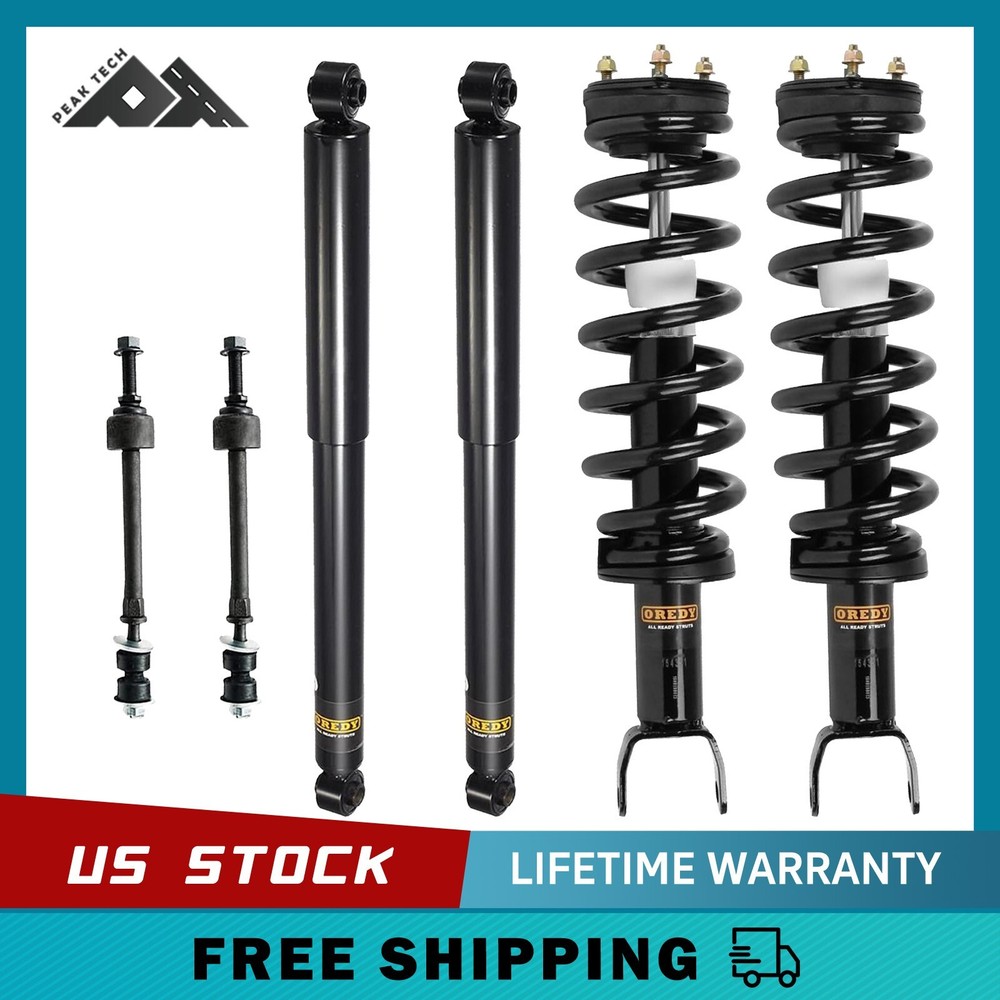 2011-2018 Ram 1500 4WD 6PC Front Struts Rear Shocks Sway Bars Kit