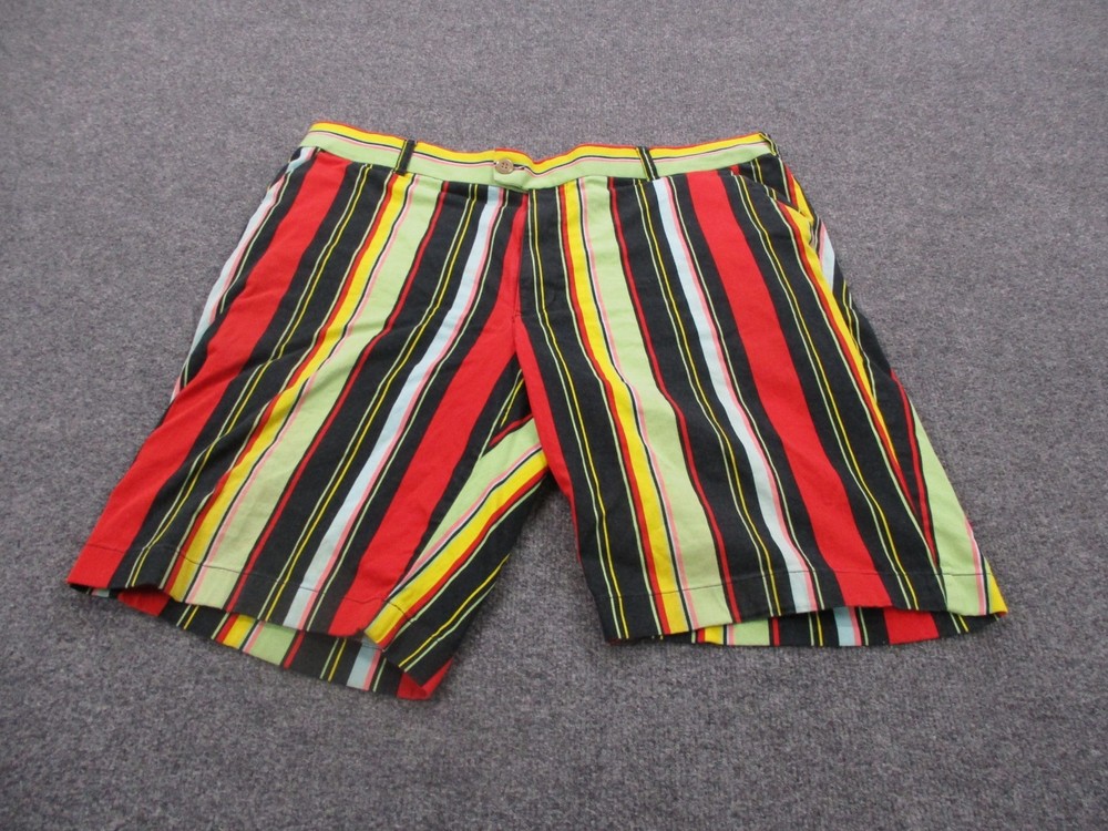 Loudmouth Shorts Mens 42 Colorful Striped Chino Golf Casual Preppy Outdoors