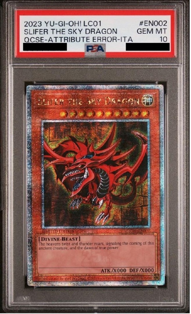 Ultra Rare PSA 10 Slifer Obelisk Ra Winged Dragon Yu-Gi-Oh Euro Set  