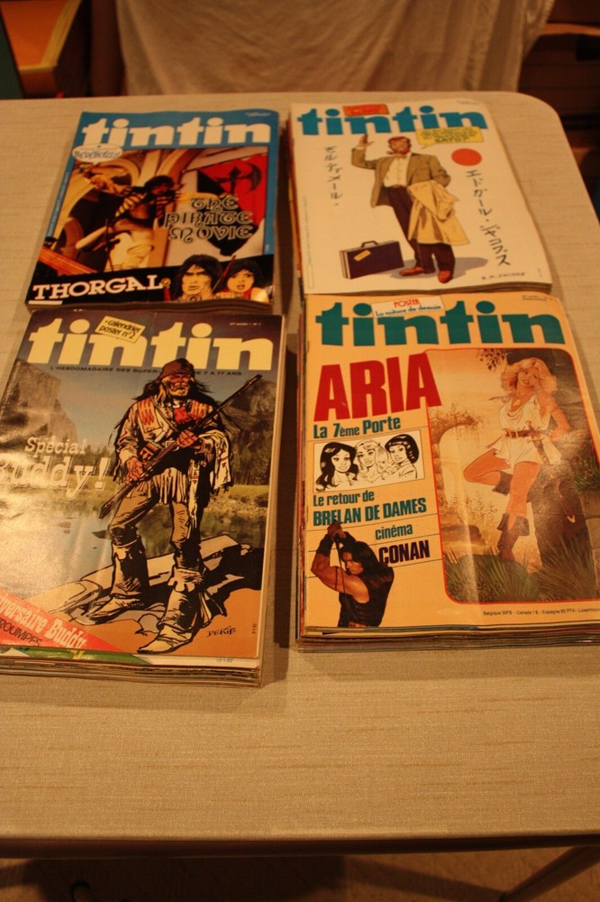 Journal Hebdomadaire Super-Jeunes TINTIN 1982 no. 1 à 52 année complète