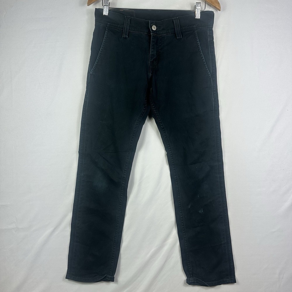 Levi's 511 Jeans Men’s 28x30 Black Slim Fit Straight Leg Dark Wash Denim Stretch