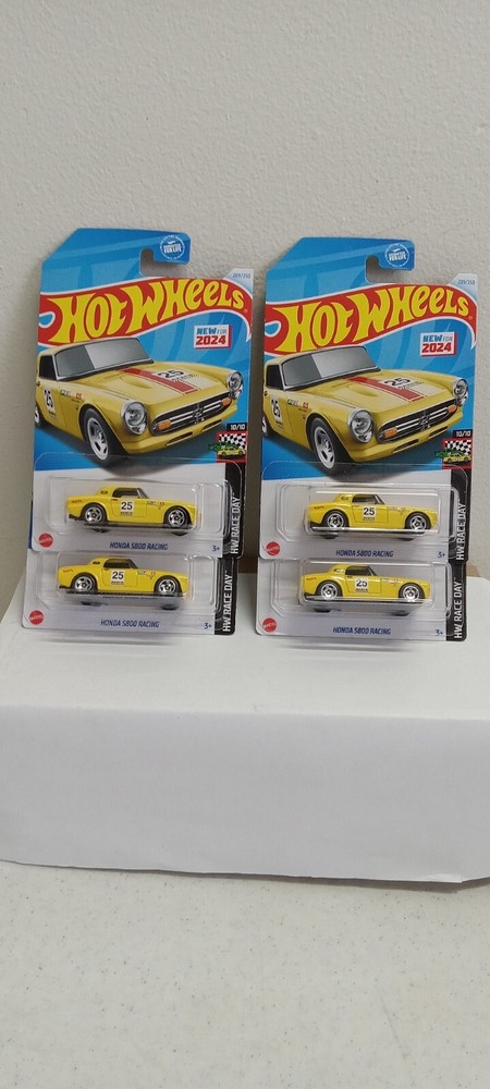 2024 Hot Wheels Honda S800 Racing Yellow #209/250 Lot of 2 Brand New