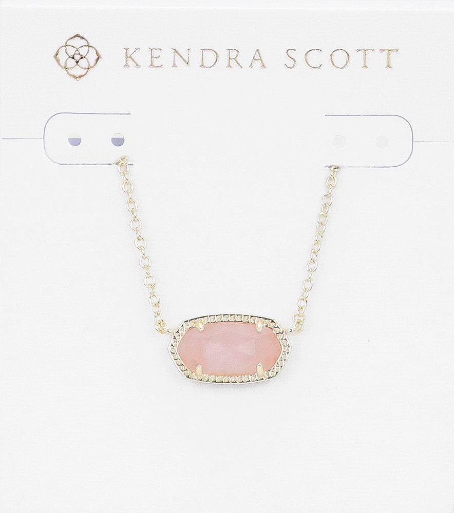 Kendra Scott Elisa Pendant Necklace In Rose Quartz