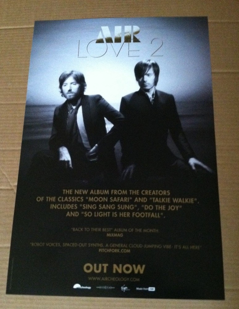 AIR 2009 Retail Store PROMO POSTER for Love CD MINT Never Displayed USA