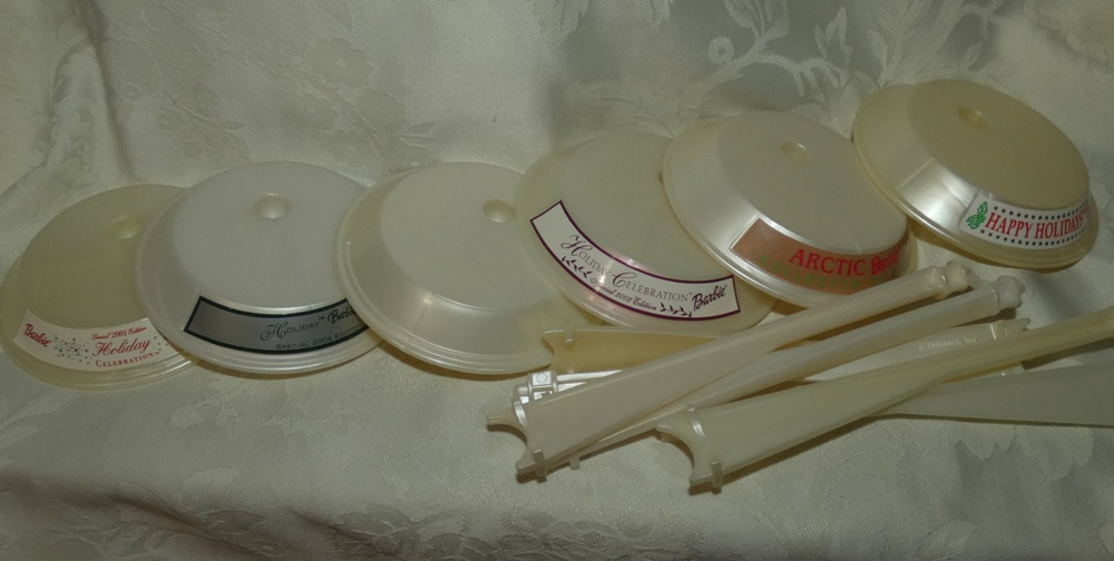 Mattel Barbie Accessory  -  Lot Of 6 Straddle Stands For Doll