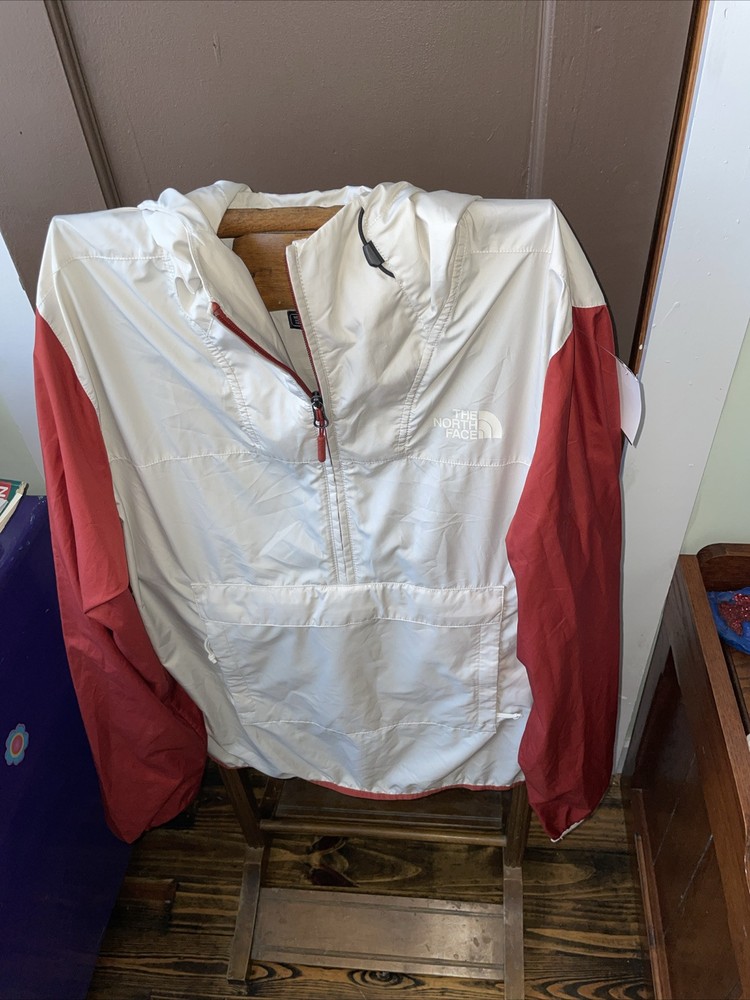 Men's Y2K North Face Cream Windbreaker Jacket Size L